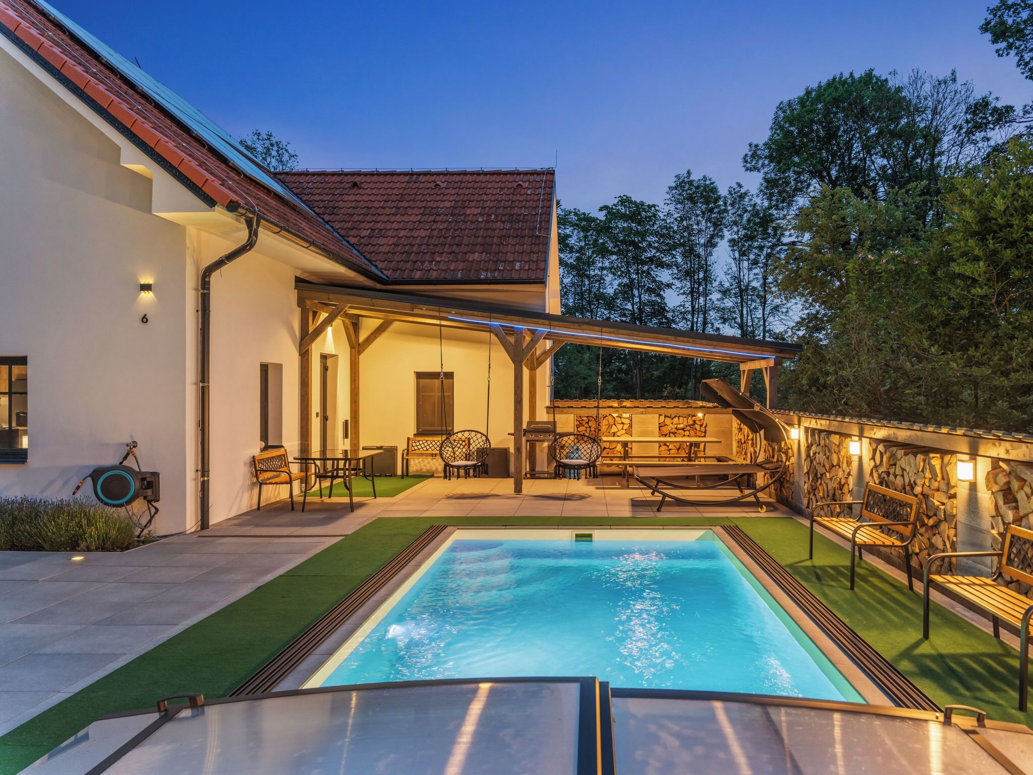 A heated pool