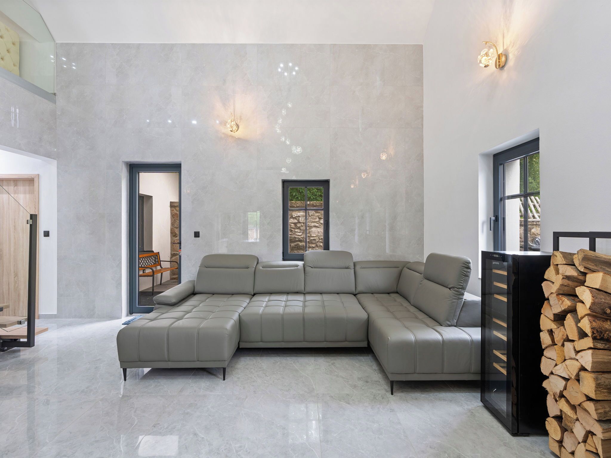 Televisión, chimenea