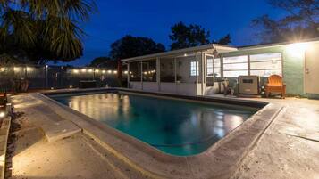 Outdoor pool, a heated pool