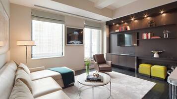 Signature Room, 1 Bedroom | Living room | 50-inch Smart TV with digital channels