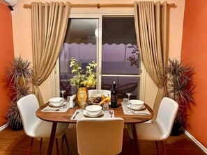 Apartment, 1 Bedroom, Smoking, City View | Dining room - Stunning Seaview 10s Beach AC Fast Wifi (Durrës)