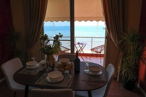 Apartment, 1 Bedroom, Smoking, City View | Dining room - Stunning Seaview 10s Beach AC Fast Wifi (Durrës)