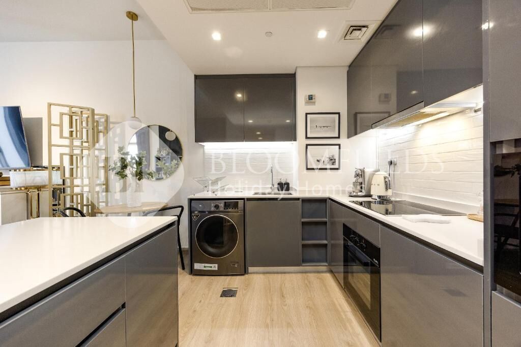 Leilighet, balkong, byutsikt | Eget kjøkken