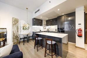 Apartment, Balcony, City View | Private kitchen | Electric kettle, toaster - Bloomfields Stylish 1BR The Bridges  (Abu Dhabi)