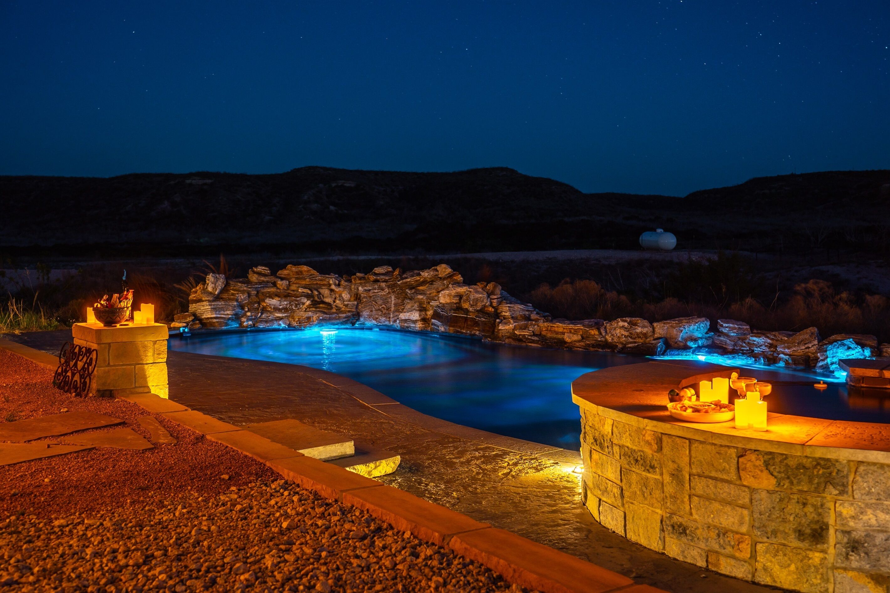 A heated pool