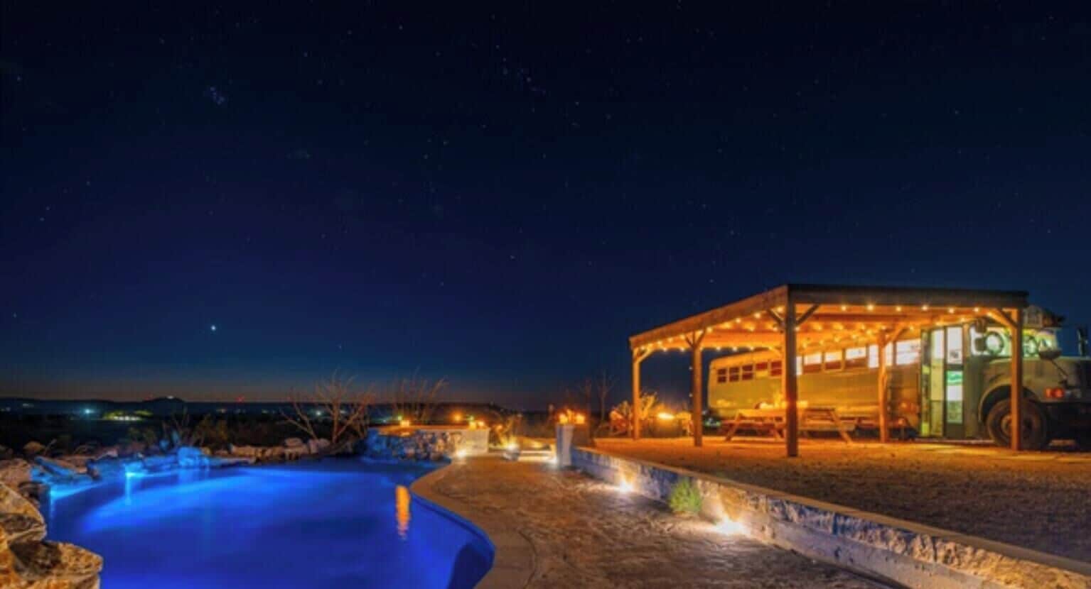 A heated pool