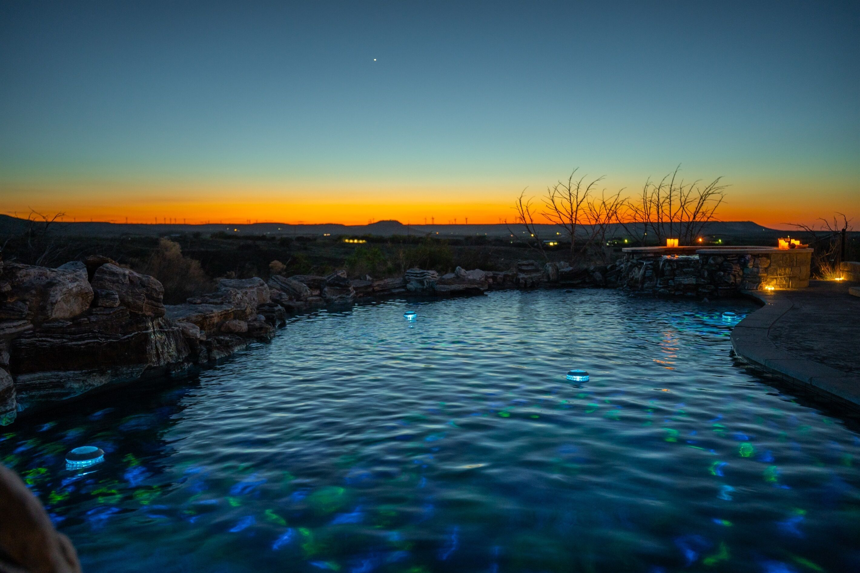 A heated pool
