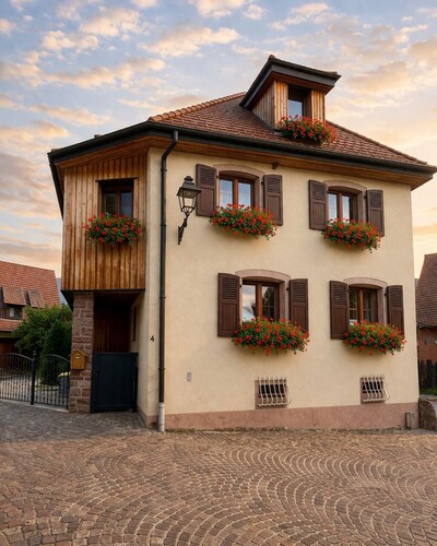House on the Alsace wine route, at the foot of Haut Koenigsbourg!