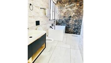 Towels, soap, toilet paper