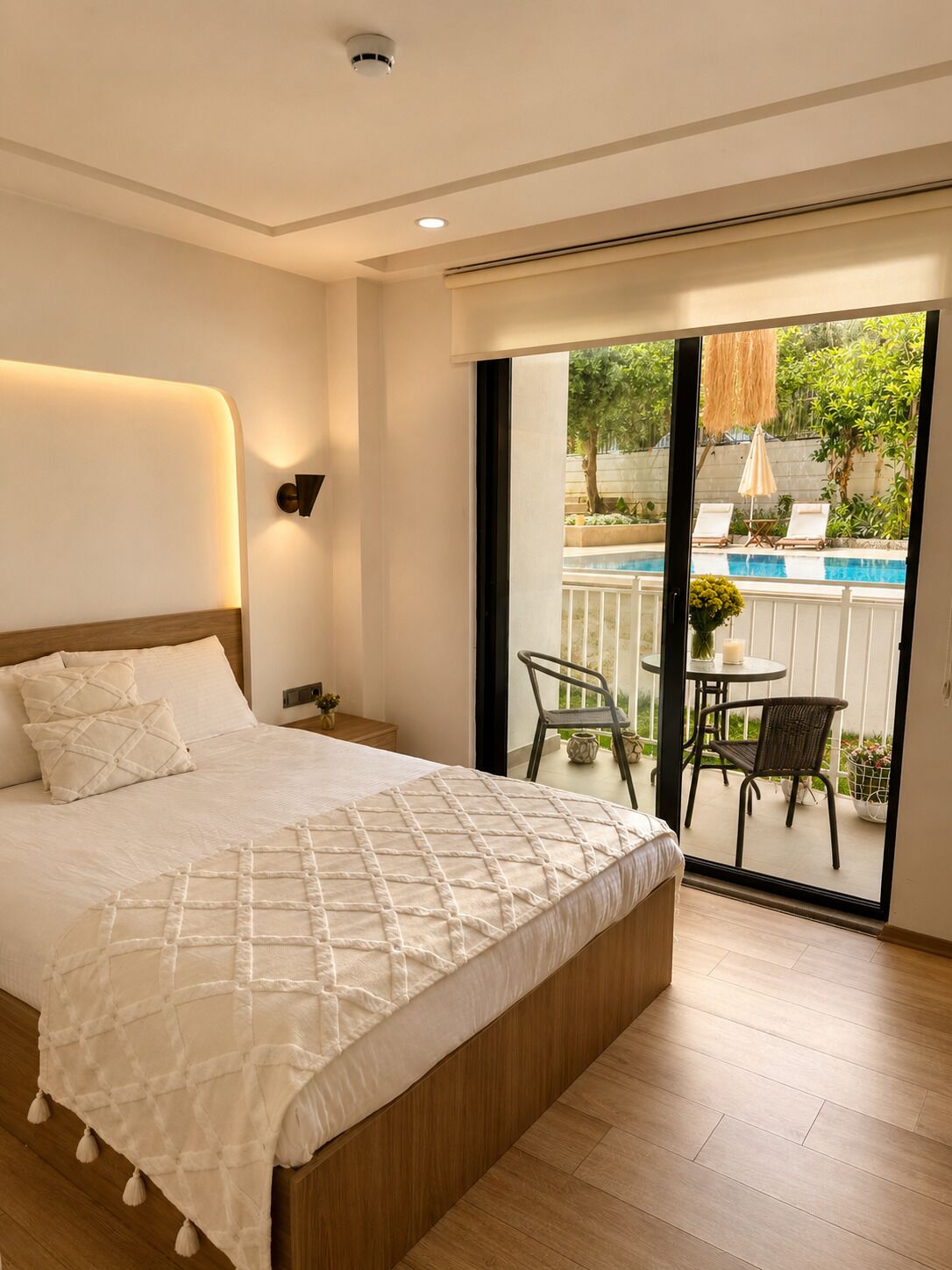 Appartement Exclusif, vue piscine | Literie de qualité supérieure, matelas Select Comfort, Wi-Fi gratuit