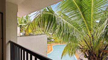 Luxury Condo, 2 Bedrooms, Pool View | Terrace/patio