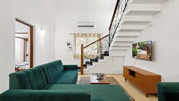 Luxury Condo, 2 Bedrooms, Pool View | Living area | 50-inch LED TV with digital channels, Netflix, streaming services