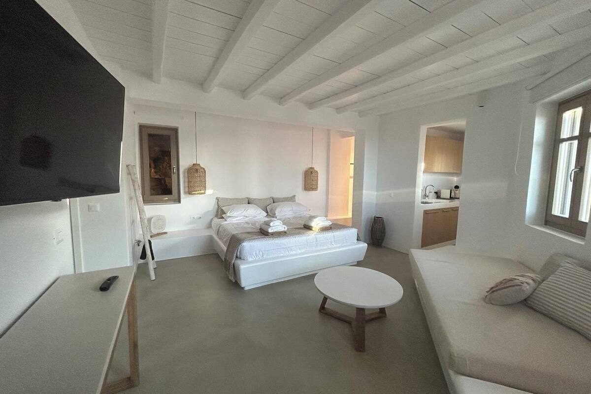 Suíte estúdio luxo, vista para o mar | Wi-Fi de cortesia