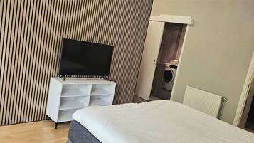 1 bedroom, iron/ironing board, travel crib, free WiFi