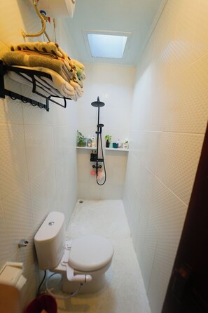 Dusche, Haartrockner, Bidet, Handtücher