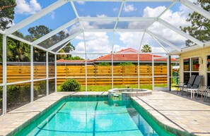 Outdoor pool, a heated pool - Cozy beach house with  large heated pool near #1 award-winning Siesta Key Beach (Sarasota)
