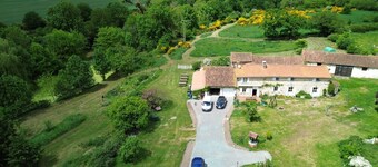 Beautiful guest room in an old farmhouse with character. Nature and countryside