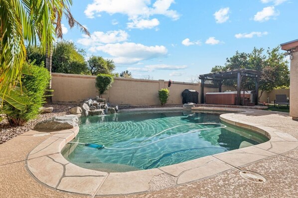 A heated pool