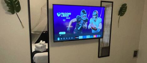 1 soveværelse, strygejern/strygebræt, internetforbindelse, sengetøj