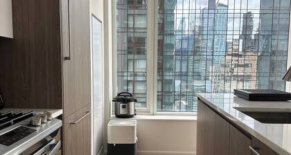 Chic 1-bedroom condo in superb New York with fitness room, AC