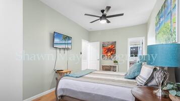 4 habitaciones, tabla de planchar con plancha, cuna de viaje y wifi