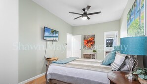 4 bedrooms, iron/ironing board, travel crib, WiFi