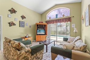 House, Multiple Beds, Pool Access, Pool View (Tropical Oasis on Hypolita) | Living area | 42-inch flat-screen TV with digital channels