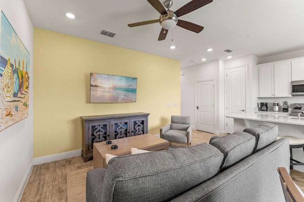Townhome, Multiple Beds, Patio (Waves of Relaxation) | Living area | 42-inch flat-screen TV with digital channels