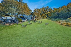 Outdoor dining - Views, Lux 2, Full Beds Suite, Pets OK AT Ramp 1 (Canyon Lake)