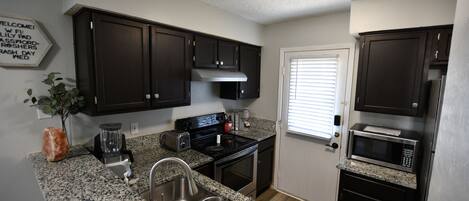 Microwave, oven, stovetop, dishwasher