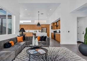 House, Multiple Beds, Pool Access, Pool View (Modern Miralon) | Living area | 55-inch flat-screen TV with digital channels