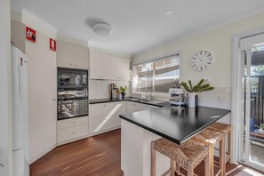 Microwave, oven, stovetop, dishwasher