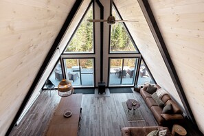 Televisión y chimenea
