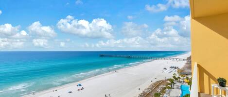 Sun-loungers, beach towels