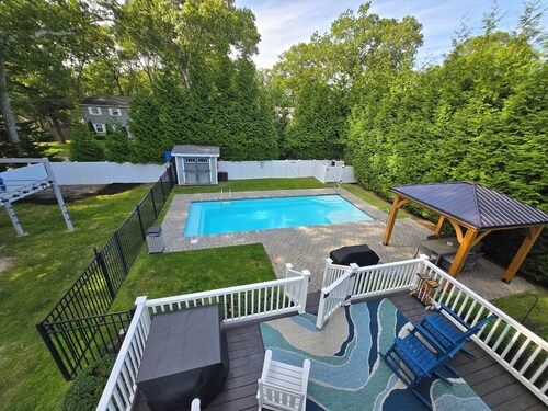 Tranquility Near the Sea with in-ground salt water pool and fenced in yard.