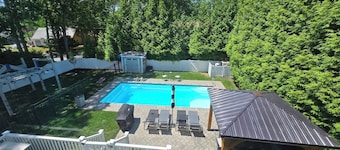 Tranquility Near the Sea with in-ground salt water pool and fenced in yard.