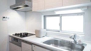 Une cuisine moderne équipée d’une cuisinière à gaz, d’un four encastré, d’un évier en acier inoxydable et d’une fenêtre située au-dessus de l’évier.
