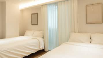 ファミリー ツインルーム | 防音設備、WiFi (無料)、ベッドシーツ