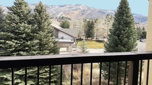 A residential area with a house, a mountain backdrop, and evergreen trees. - Great Rates and Month Stays Available! Slope Views, Near Mountain/Base/Eat, Spacious with Loft (Steamboat Springs)
