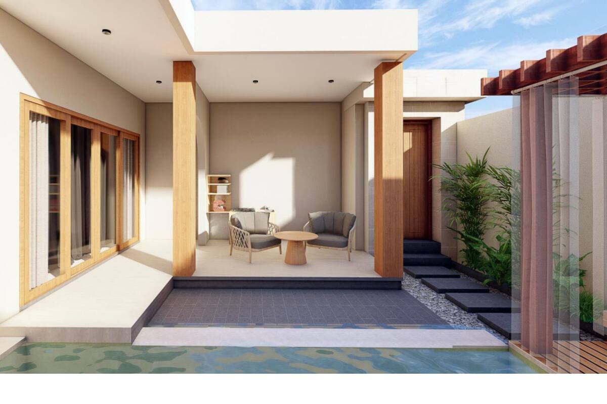 Standard Villa | Living area | 43-inch Smart TV with digital channels