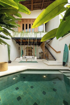 Villa (1 Bedroom) | Exterior - Stylish 1-br Villa With Pool, 800m to Echo Beach (Canggu)