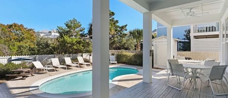 A heated pool