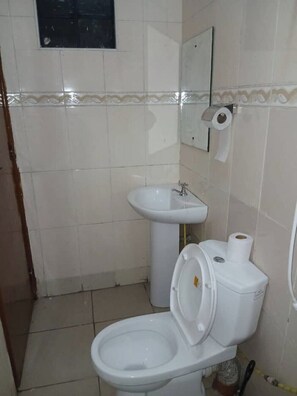 Dusche, Handtücher, Seife, Toilettenpapier