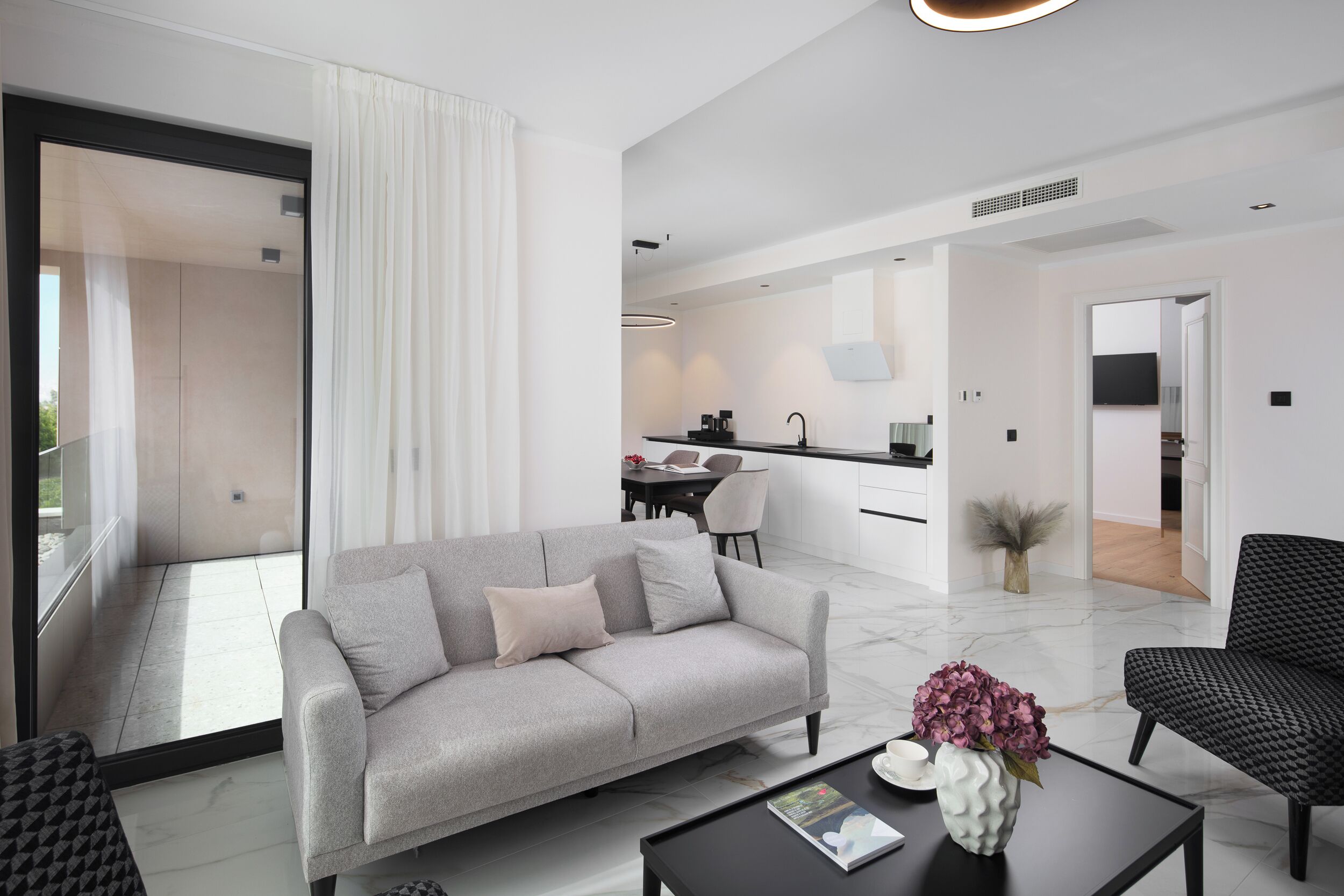 Appartement Deluxe, 1 chambre, balcon | Coin séjour