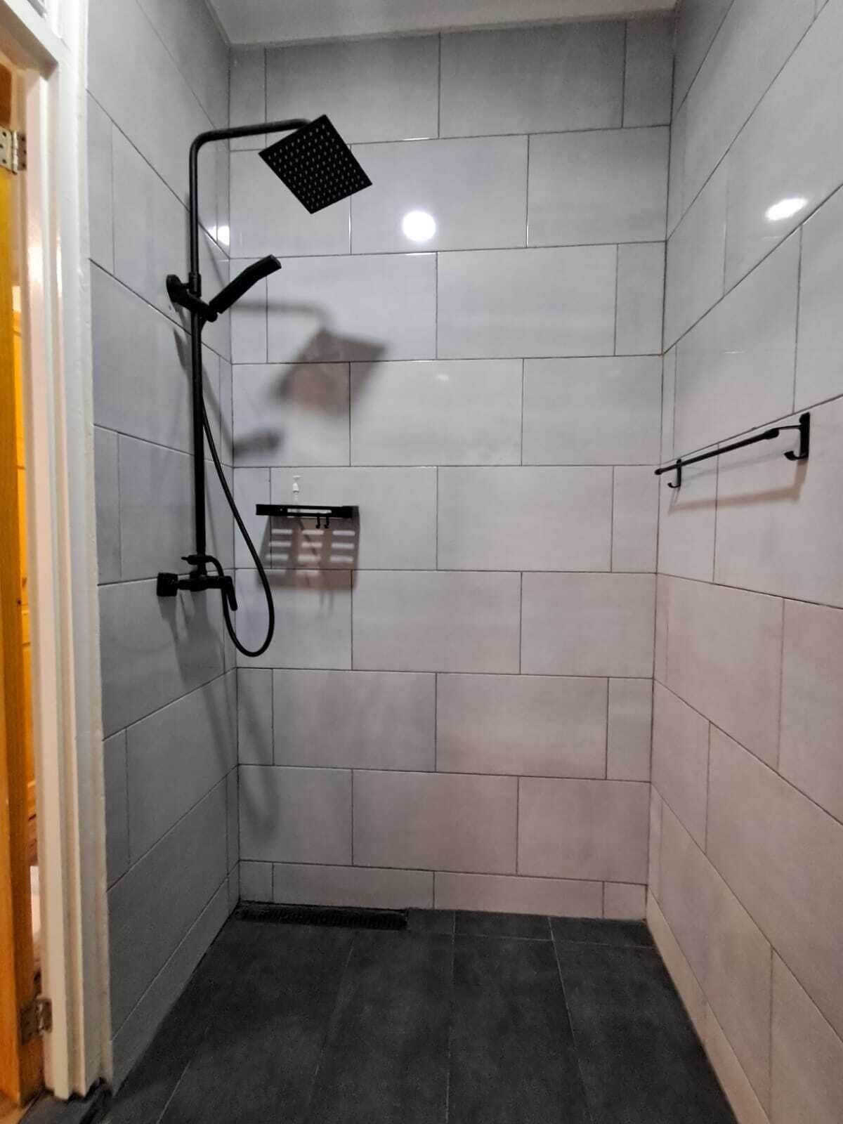 Premium Apartment | Bathroom | Shower, rainfall showerhead, towels, soap