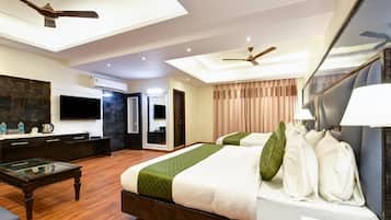 Quarto triplo, vista para a cidade