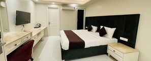 Premium Room | Egyptian cotton sheets, premium bedding, in-room safe, free WiFi - Fabhotel Lands Inn (Gurugram)