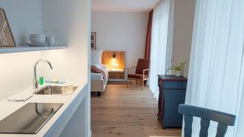 Comfort-Studio, rollstuhlgeeignete Dusche, Balkon | Innenbereich