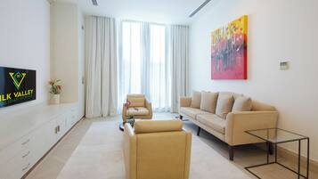 Villa | Ruang tamu | 55 inci sebuah televisyen pintar dengan digital