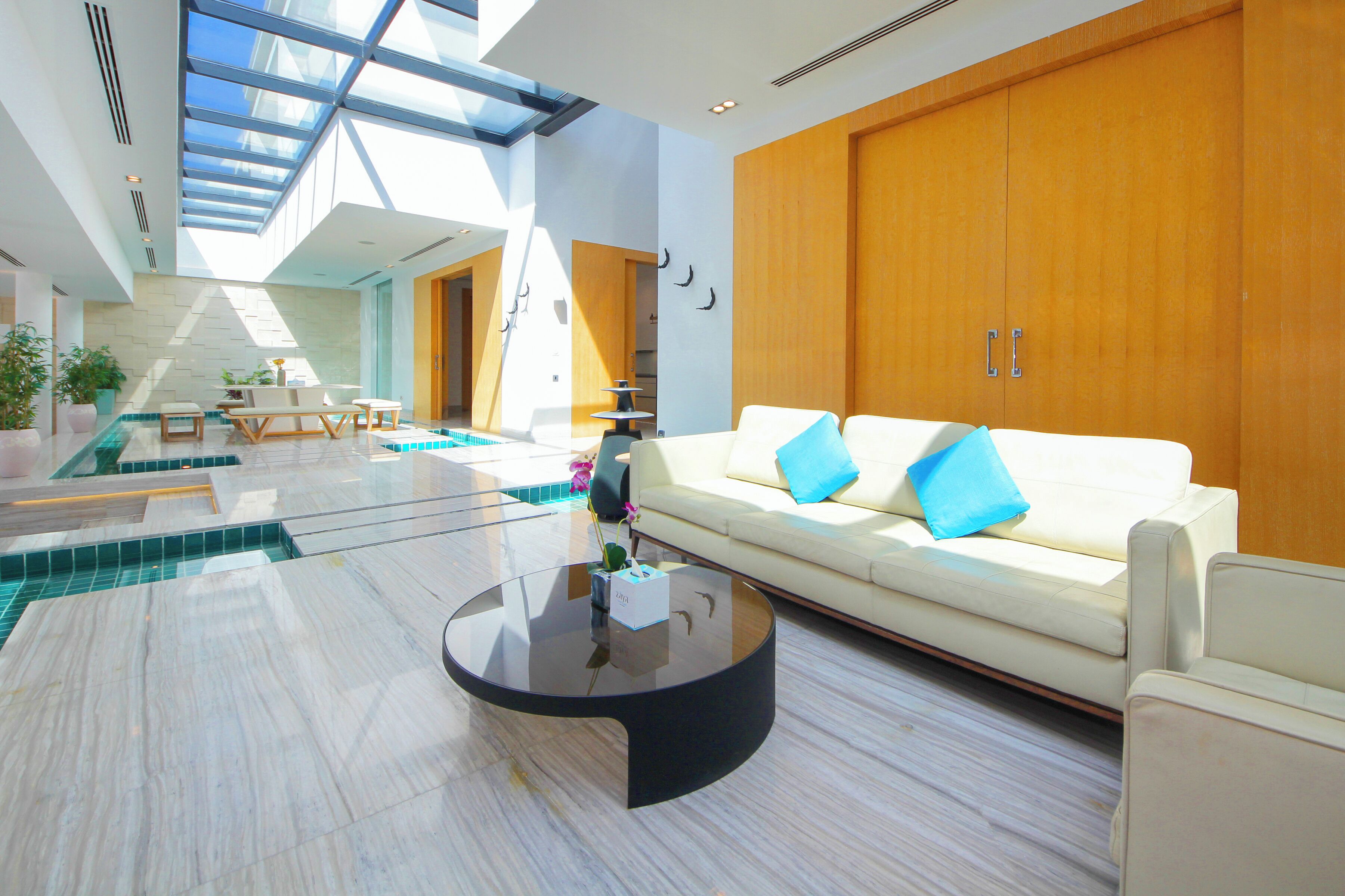 Villa | Living area | 55-inch Smart TV with digital channels